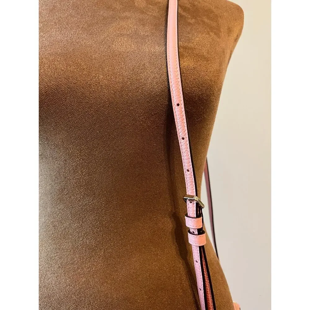Kate Spade Leila Small Flap Crossbody Pebbled Leather in Peachy Rose $269